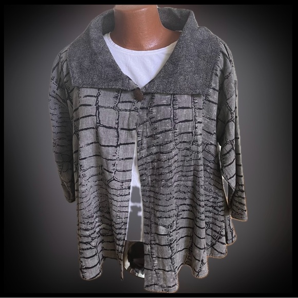 Cupcake International 🧁 100% cotton African boho print swing jacket M - Picture 1 of 10